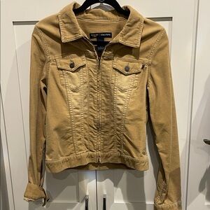 Abercrombie & Fitch Corduroy Women's Camel Jean Jacket